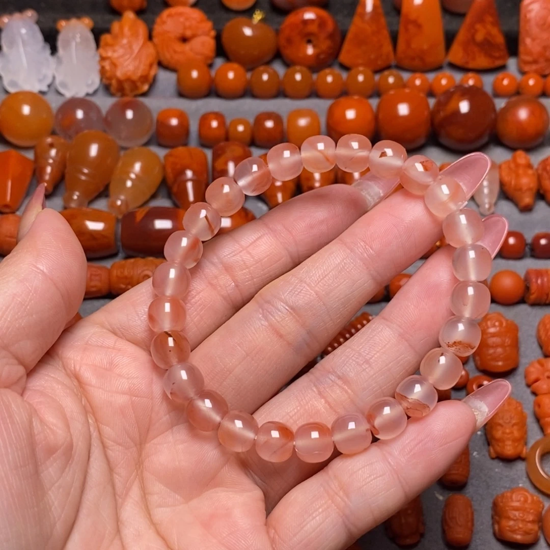 南红玛瑙未镶嵌手链