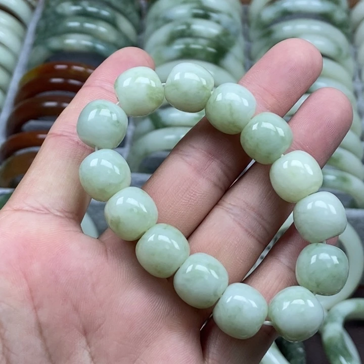 蛇纹石玉未镶嵌手链