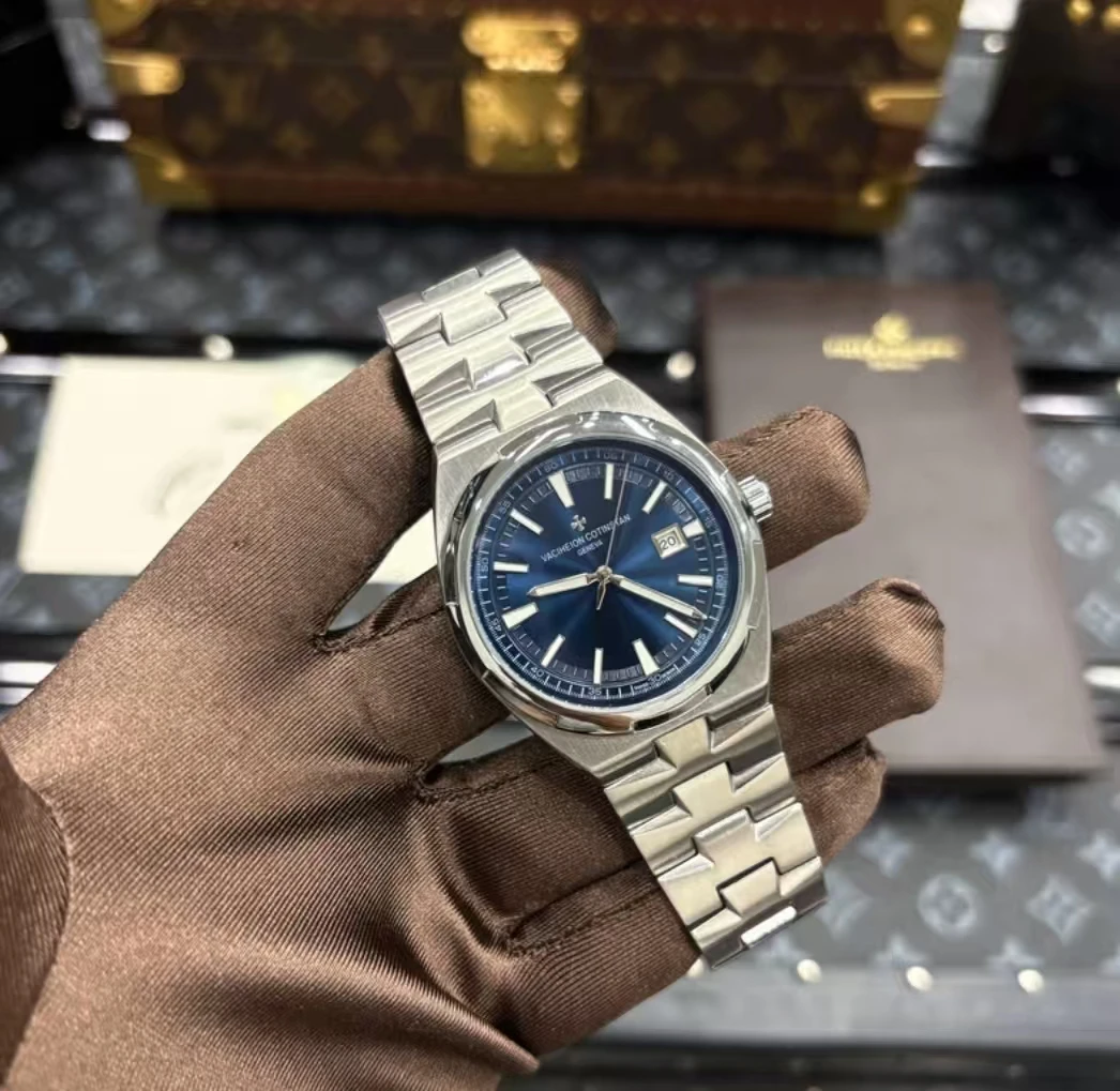 【全新】纵横四海-铂金蓝面4500V-全自动机械表