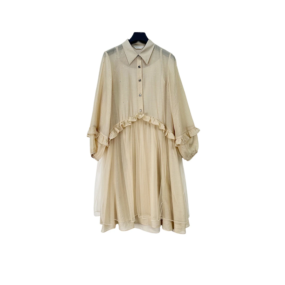 圣迪奥女装秋季法式裙子浪漫风轻奢多巴胺服装女气质女士连衣裙