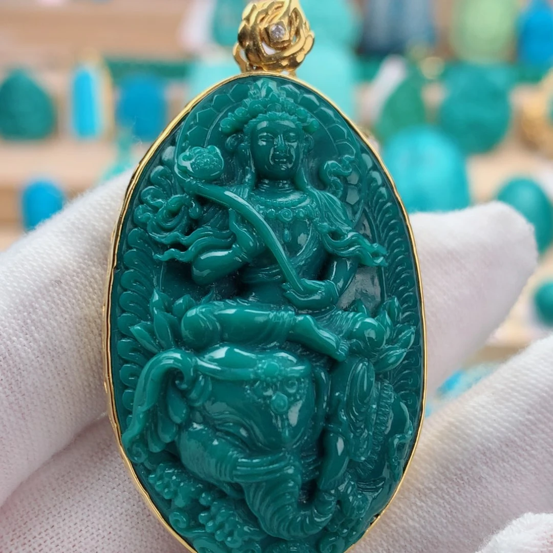 18K金镶嵌绿松石配饰