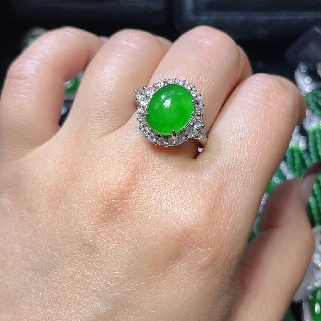 翡翠颈饰银S925镶嵌翡翠