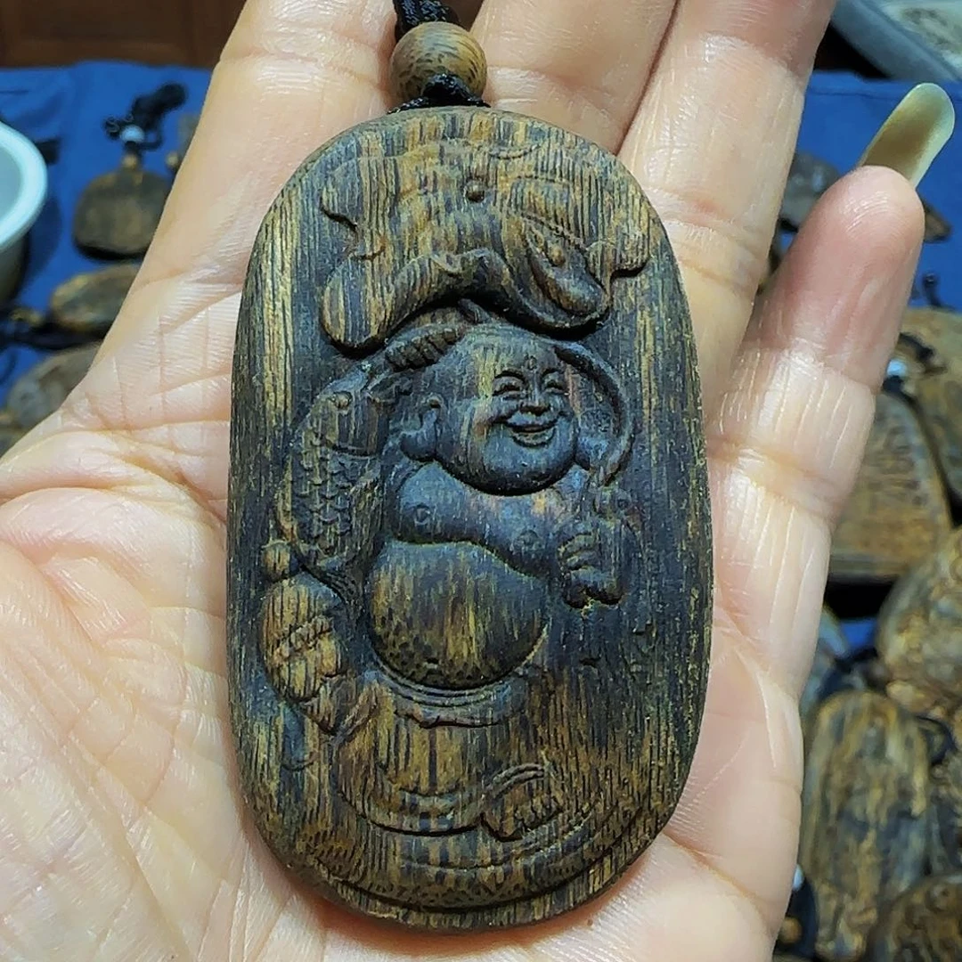 沉香沉香碎屑海南白奇乌身老料渔佛带绳17克