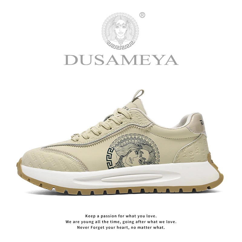 DUSAMEYA/杜莎米娅秋季新款轻奢时尚休闲百搭港风低帮复古阿甘鞋