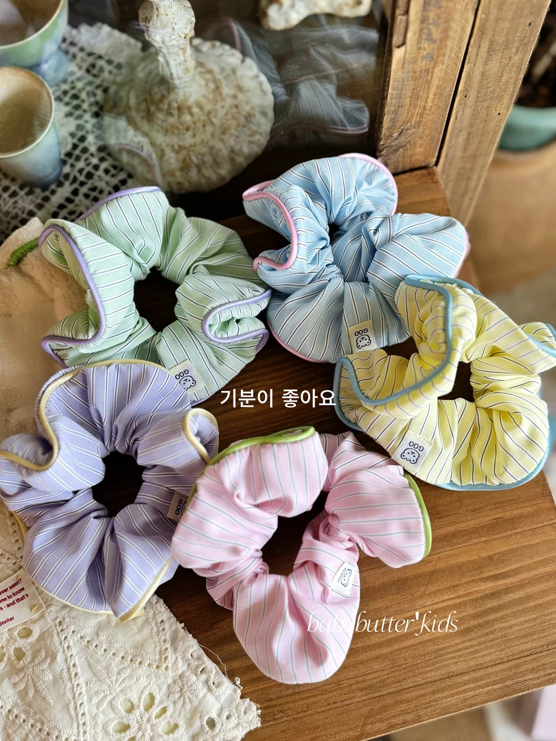 韩系格子大肠发圈女童发绳头绳丸子头低马尾发饰GOO