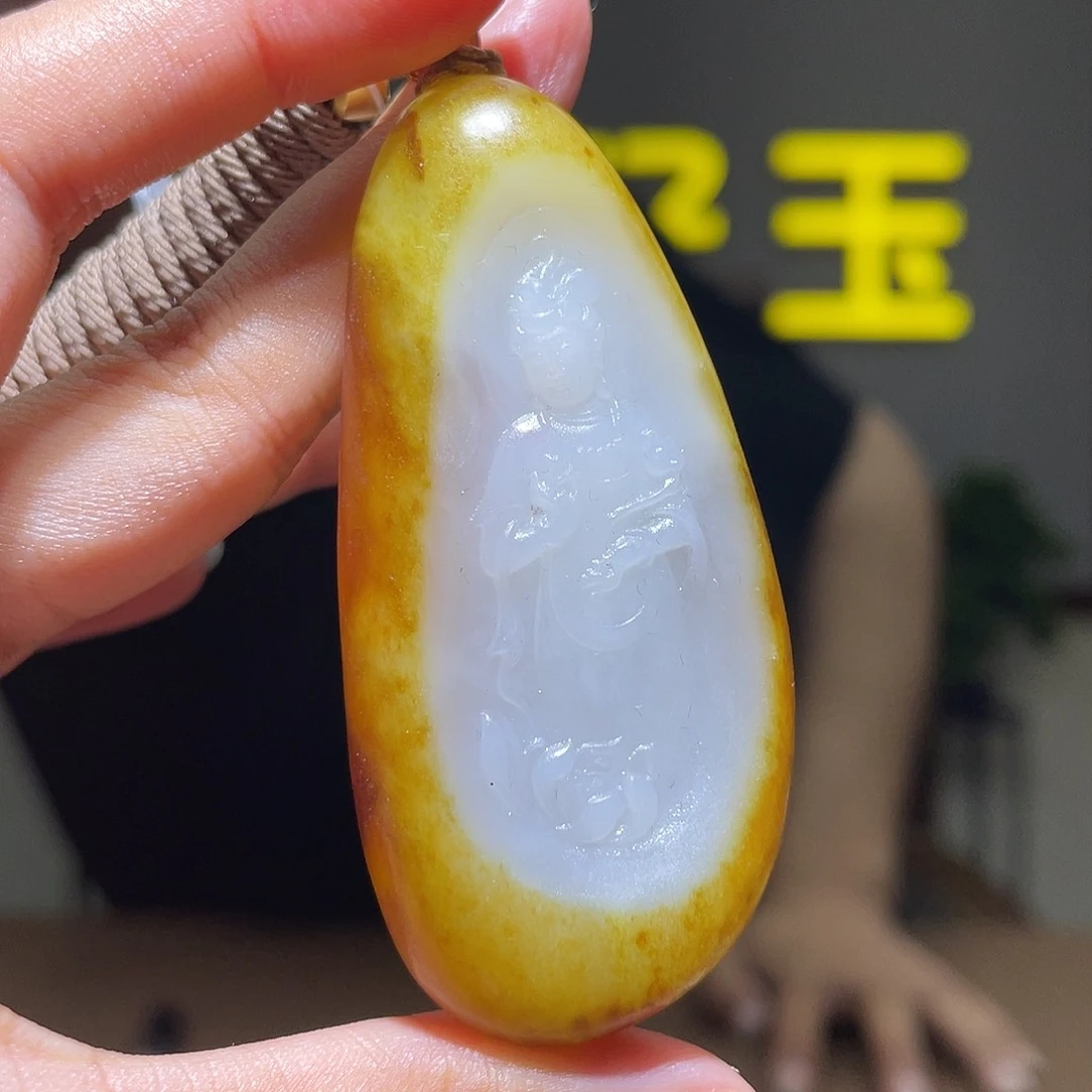 和田玉未镶嵌颈饰d2