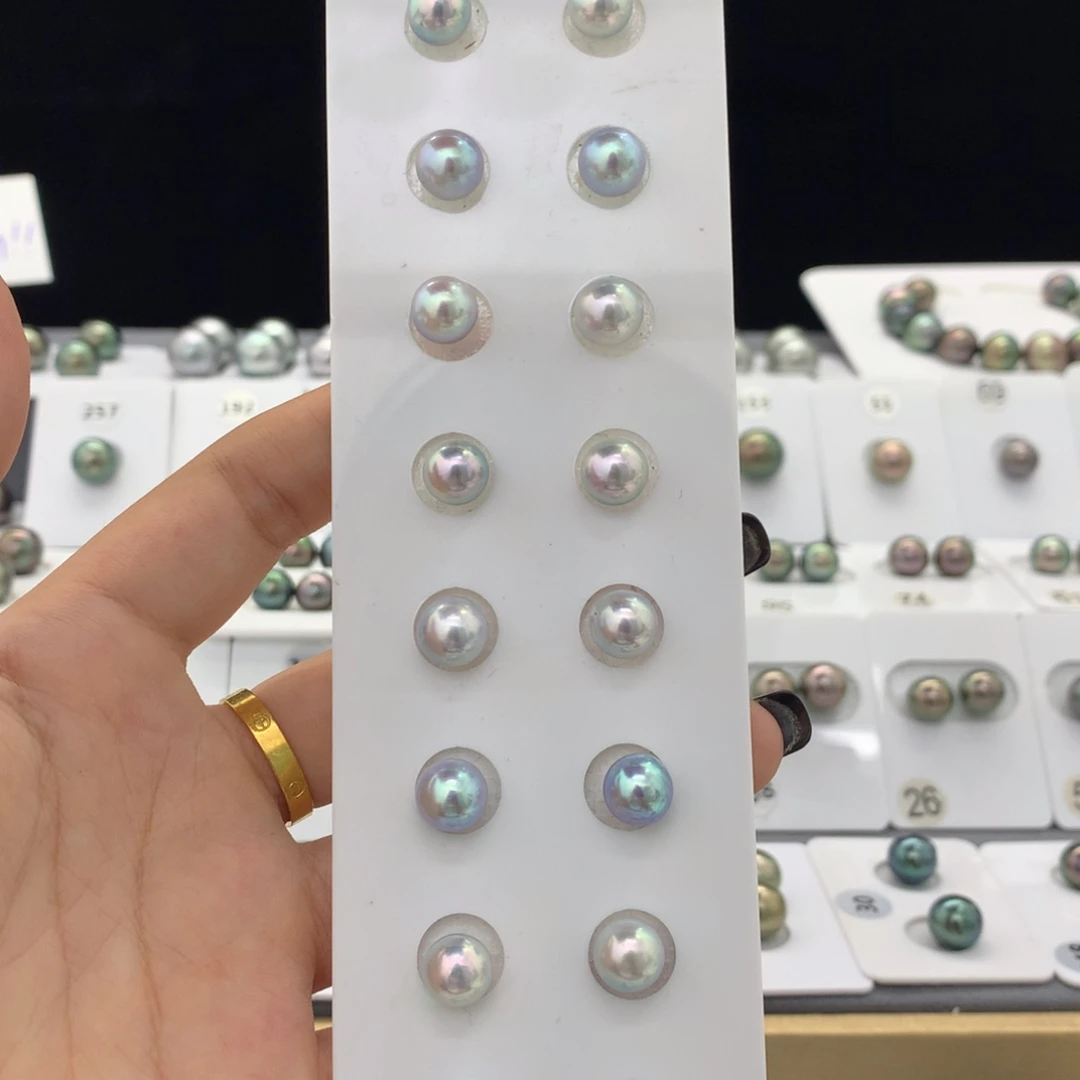未镶嵌裸珠定制海水珍珠8-9mm真多麻无调