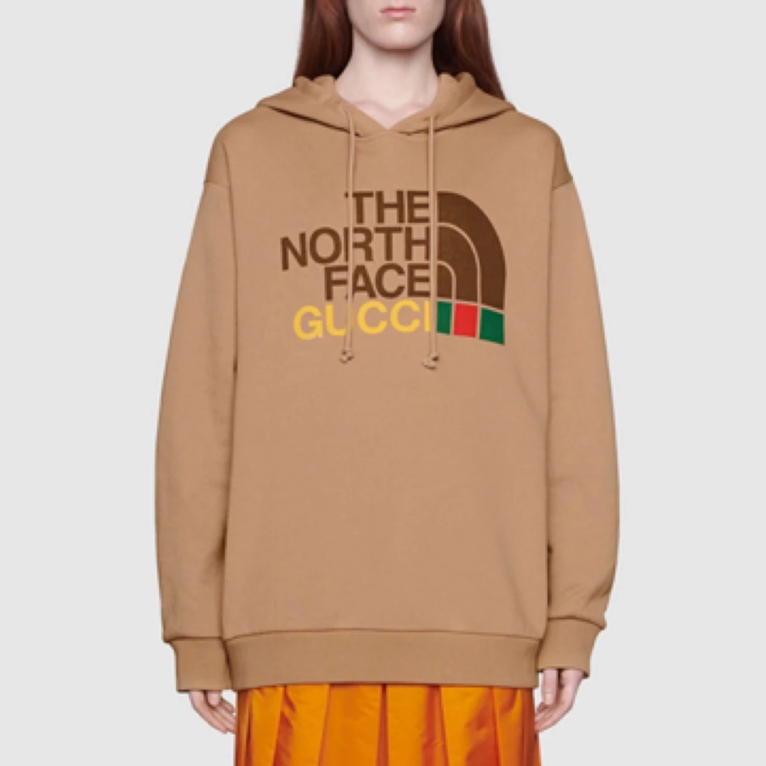 未使用 GUCCI/古驰 tnf联名棕色帽衫/xs/8648292