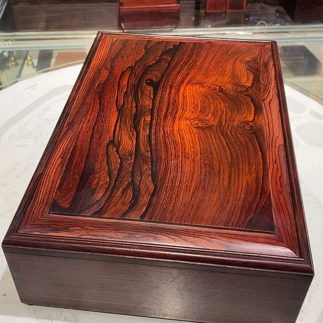 微凹黄檀（南美大红酸枝）独板盒30/20/8