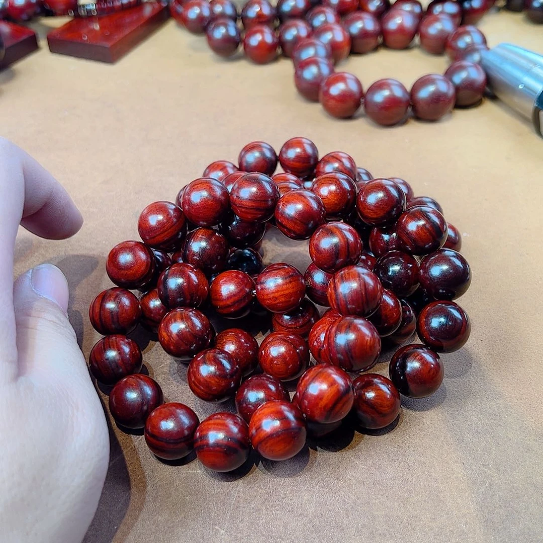 小叶紫檀手串/手链15琴料顶泥金星