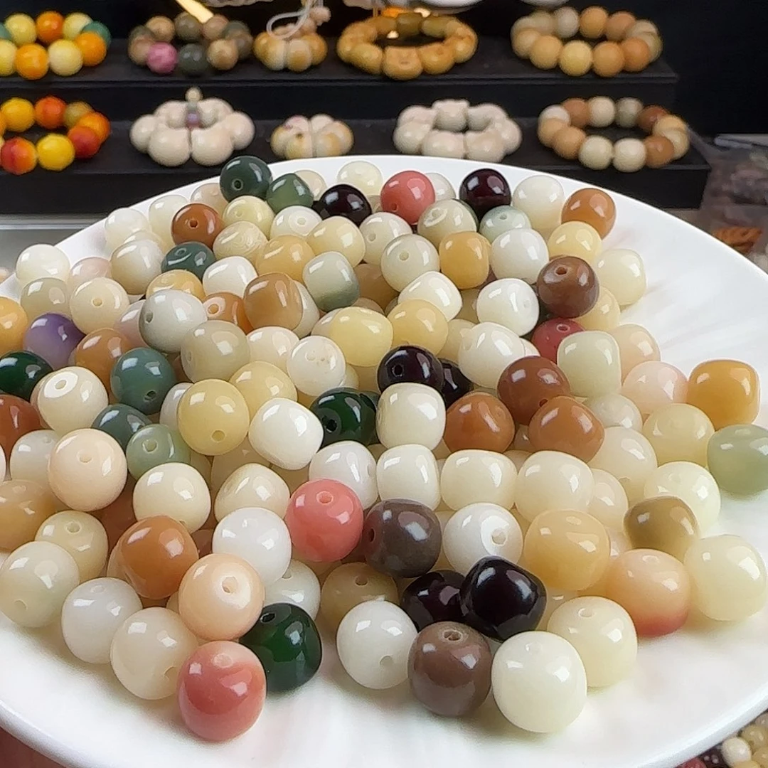 菩提根/象牙果吊坠卡10玉化玛卡龙桶1000颗