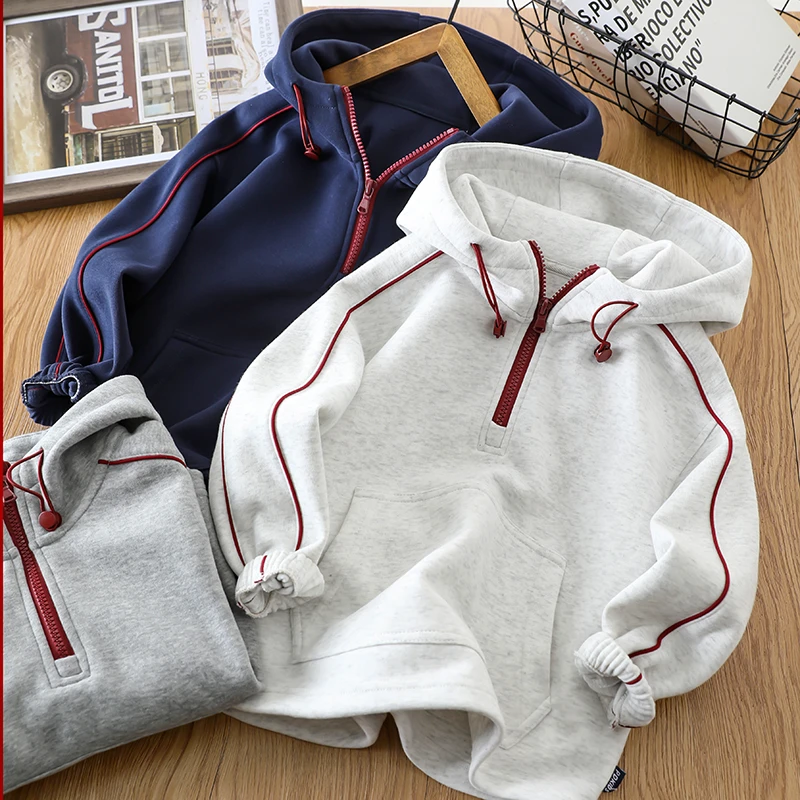 男童连帽卫衣春秋款儿童春装酷帅上衣中大童2025新款春季衣服时髦