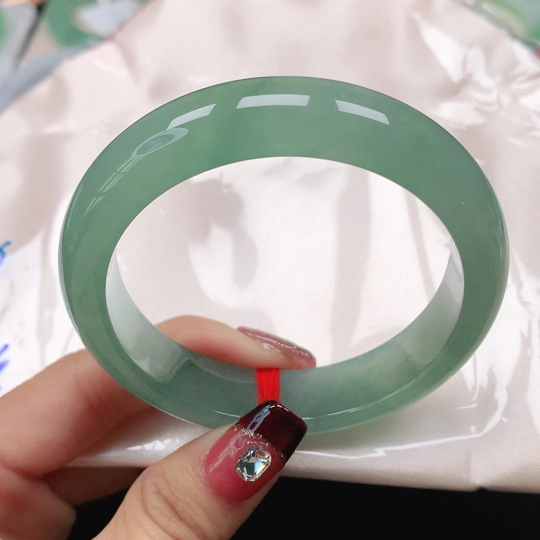 翡翠手镯未镶嵌天然翡翠手镯53