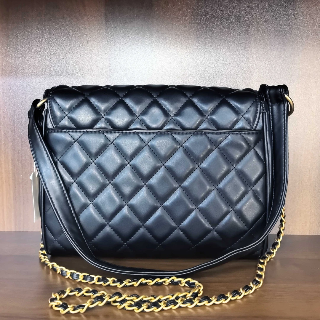 薇薇手工真皮包-黑色-长26x高22-大豆腐香A07