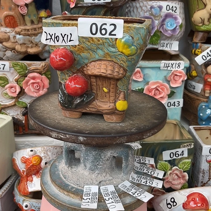 紫砂花盆粗陶材质多肉花盆