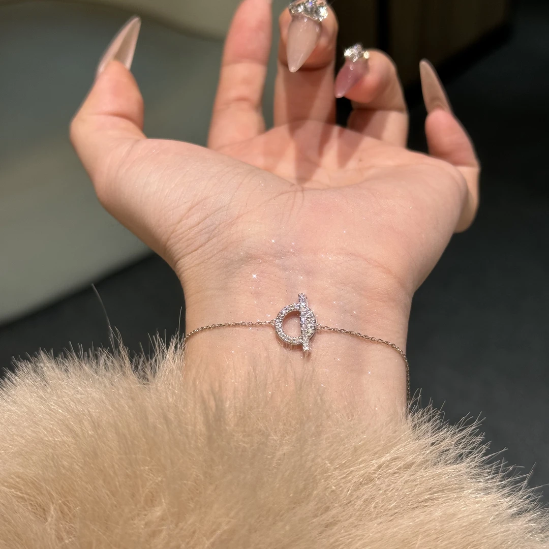 QANNA【满钻猪鼻子】【大Q】轻奢精致百搭网红名媛风钻石手链AF