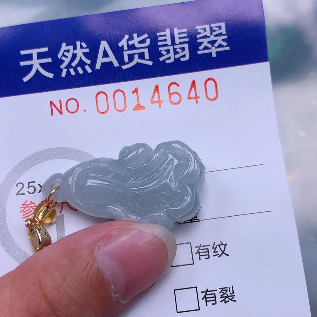 翡翠未镶嵌吊坠(赠链)