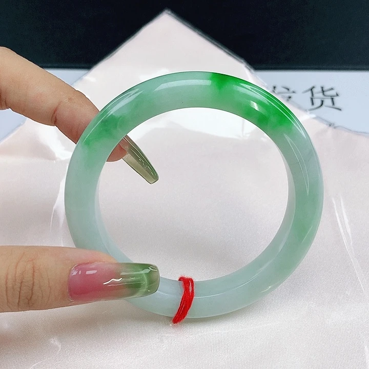 翡翠未镶嵌手镯圈58.3，05013