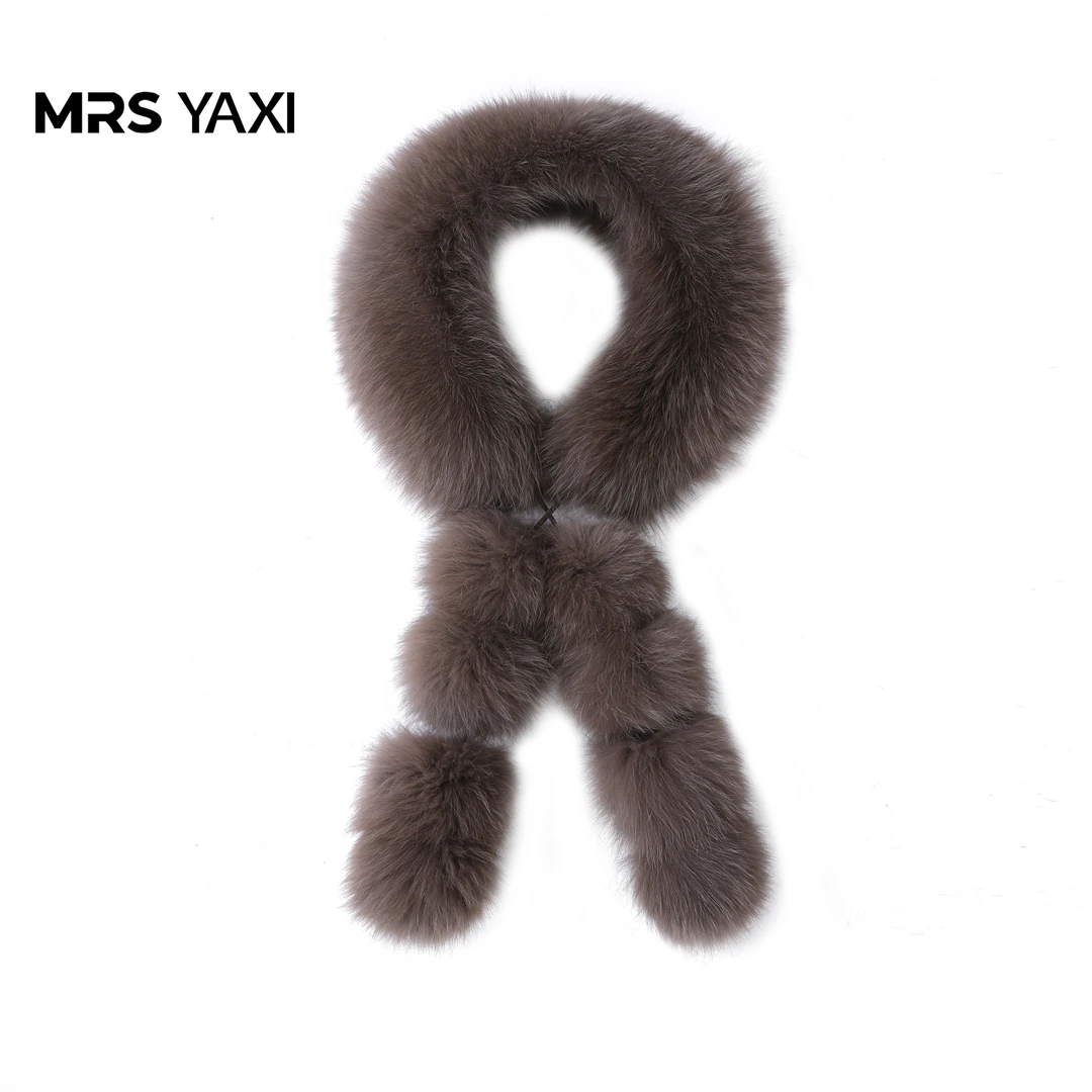 Mrsyaxi进口狐狸毛柔软保暖围脖YX5093006