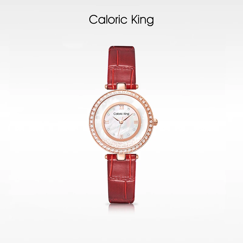 Caloric King快乐星钻系列时尚轻奢手表女款五金女孩