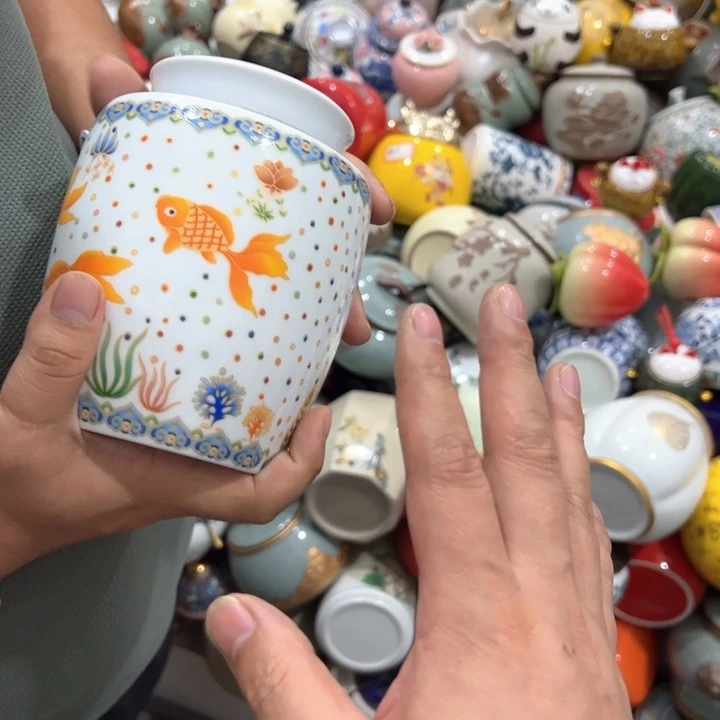 瑕疵福利品陶瓷茶叶罐介意勿拍
