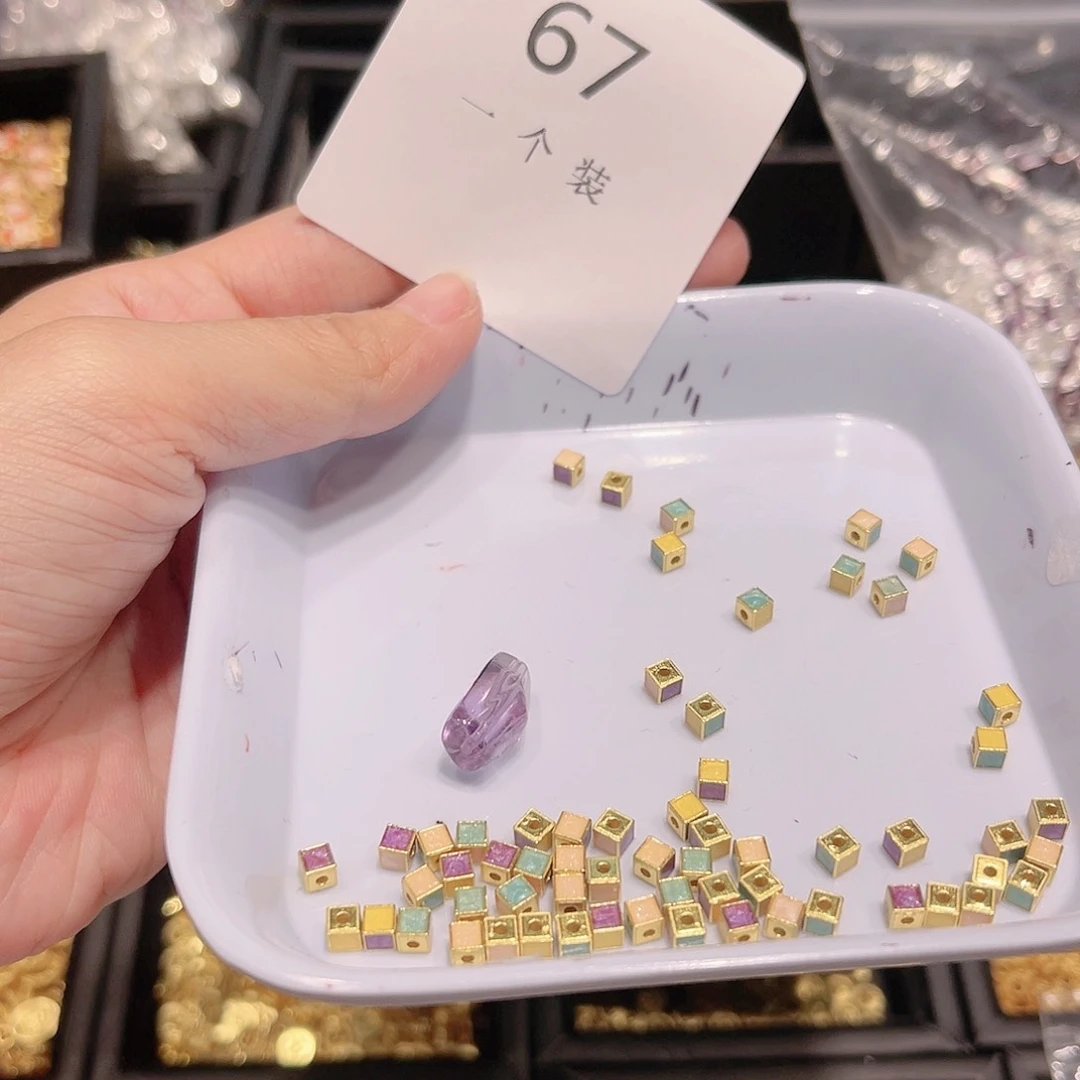 紫晶珠宝半成品银S925镀金镶嵌67