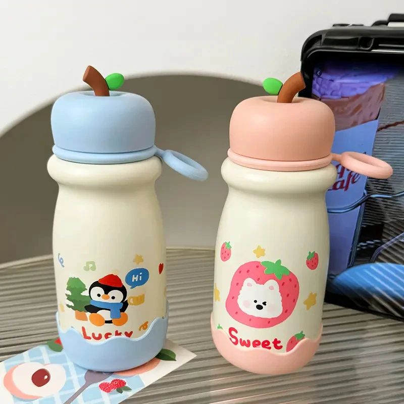便携小众卡通直饮不锈钢保温杯可爱新款女生休闲高颜值水杯大容量