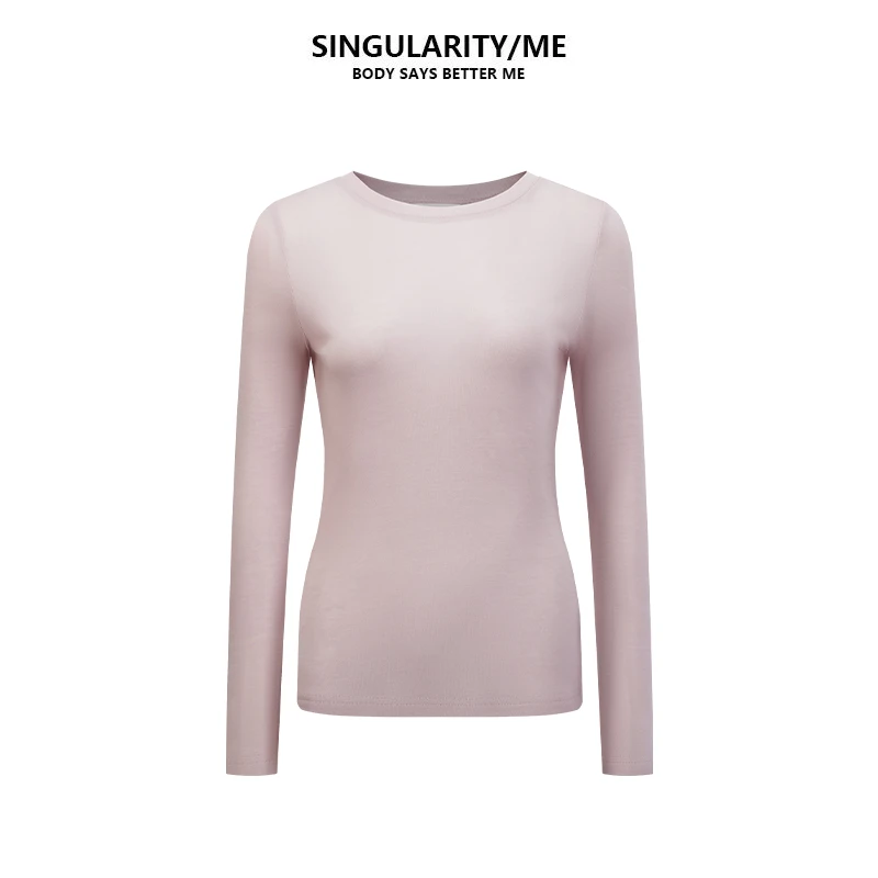 Singularity Me 9A 10301 天丝羊毛圆领舒适纯欲女长袖打底衫T恤