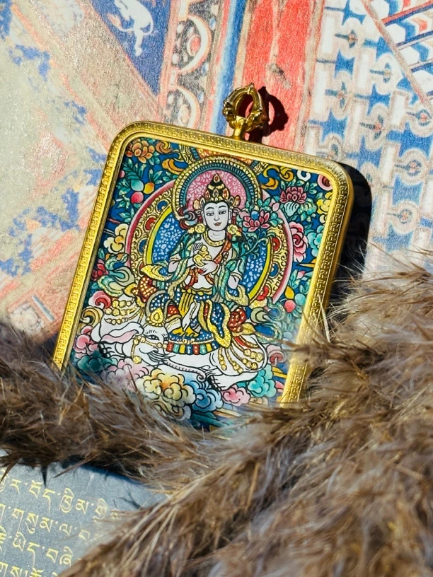 唐卡真品西藏纯手工顶级唐卡【普贤】蛇经典唐卡真品热贡西藏唐卡