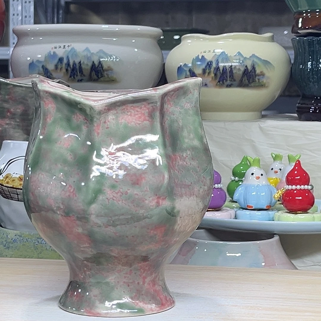 陶瓷绿植多肉微瑕花盆外口径：13*19