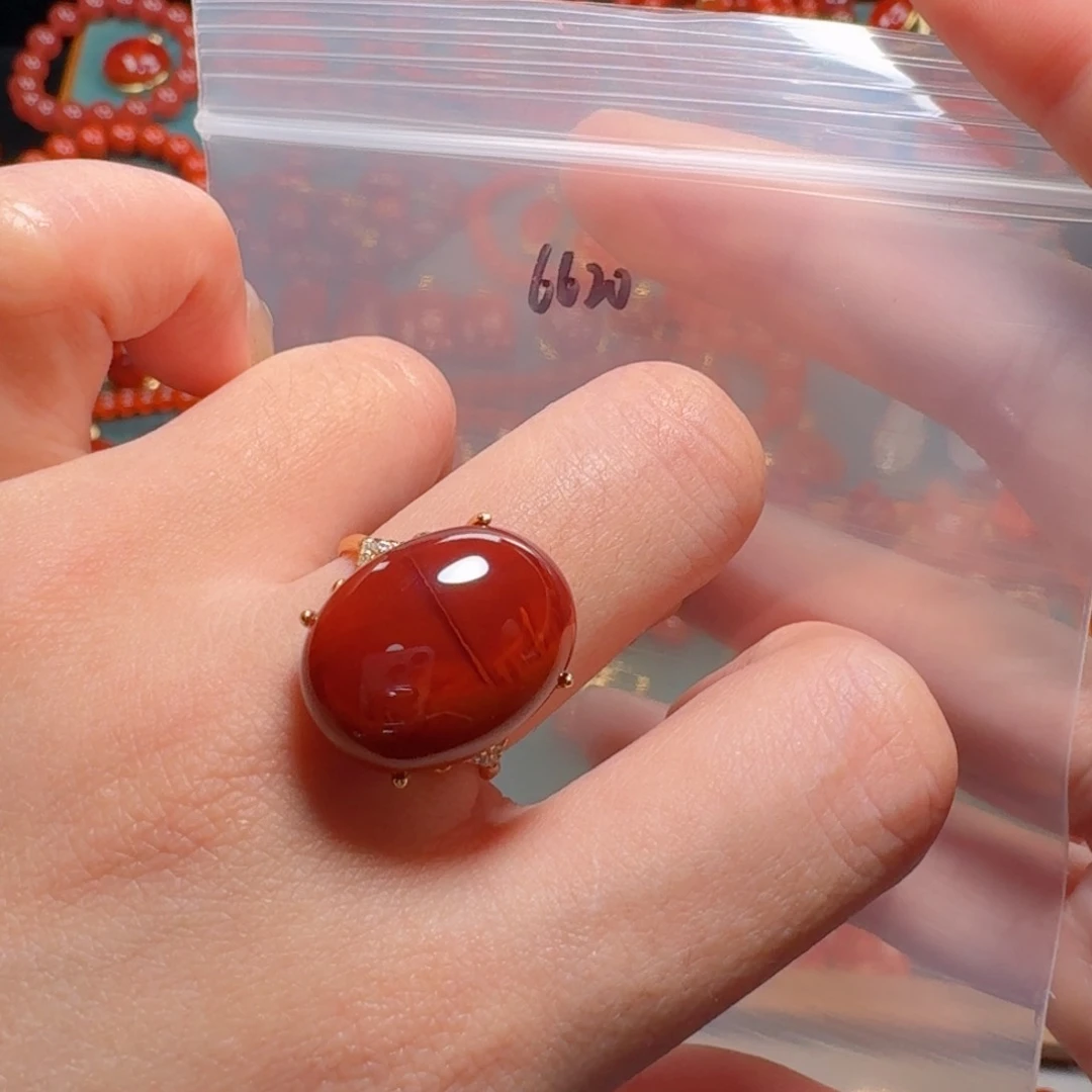 南红玛瑙南红银S925镶嵌