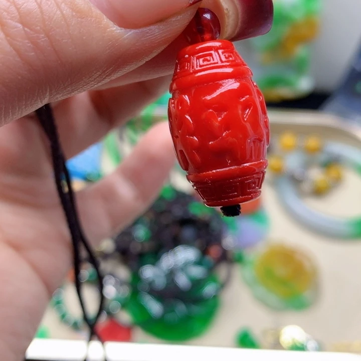 玛瑙/玉髓颈饰合金吊坠