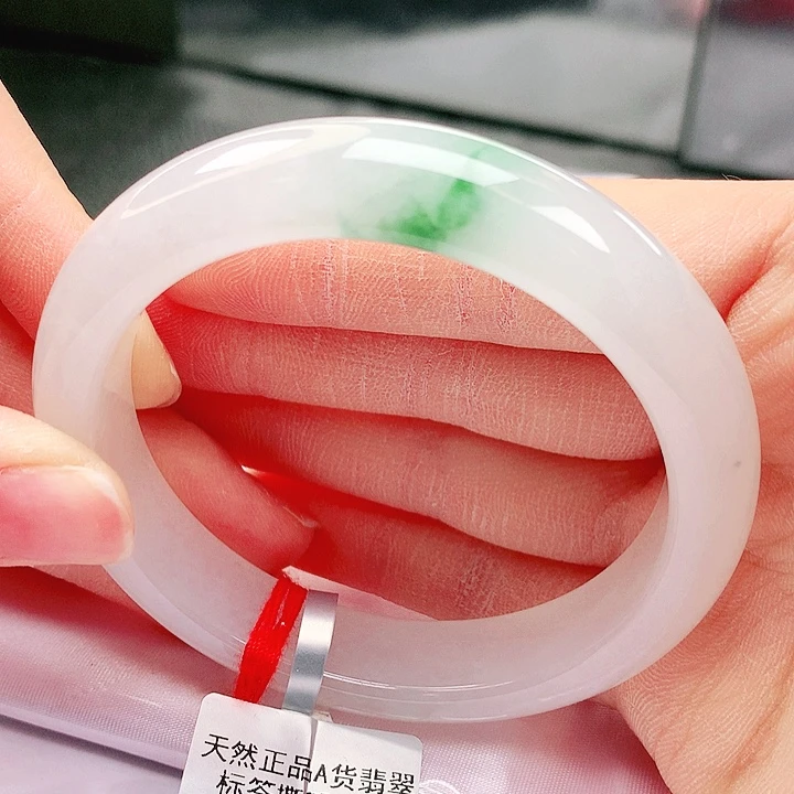 翡翠未镶嵌手镯缅甸天然a货翡翠手镯