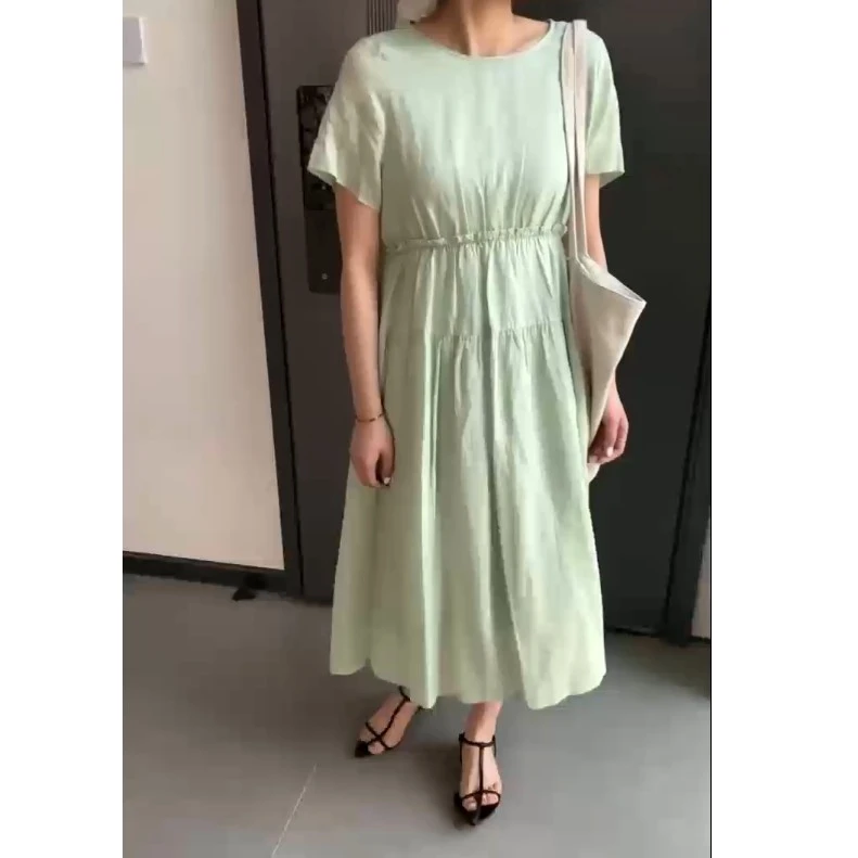 MISS RUILI  定制  2025夏季新款欧货时尚收腰显瘦连衣裙F0806