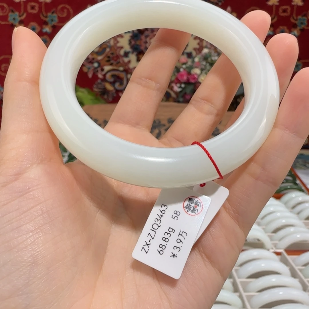 和田玉未镶嵌手镯新疆和田玉白玉手镯