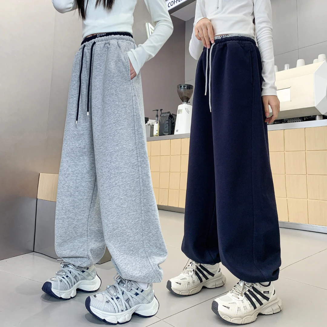 女童裤子秋装女孩青少年2025新款儿童运动裤女大童春秋休闲长裤潮