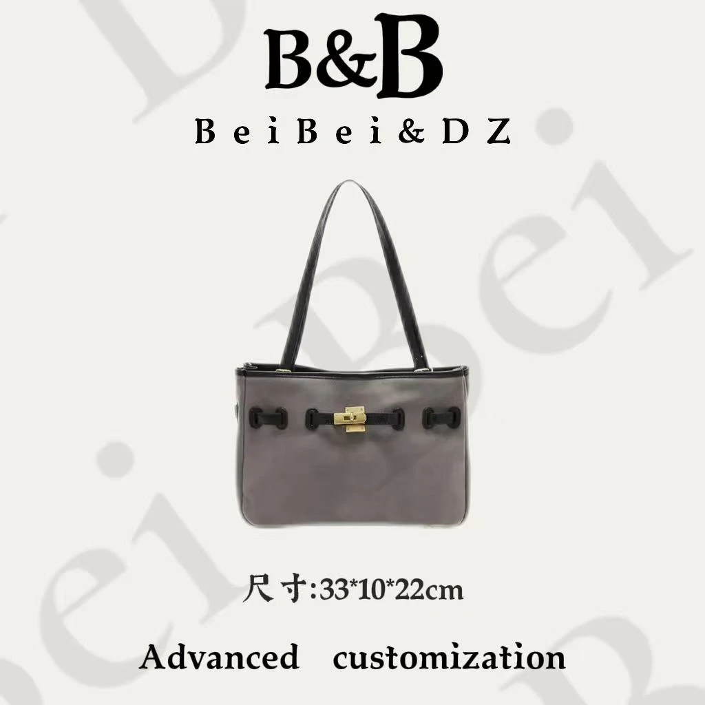 【BB&DZ】9755灰色 经典休闲通勤轻奢时尚百搭单肩斜挂气质女包