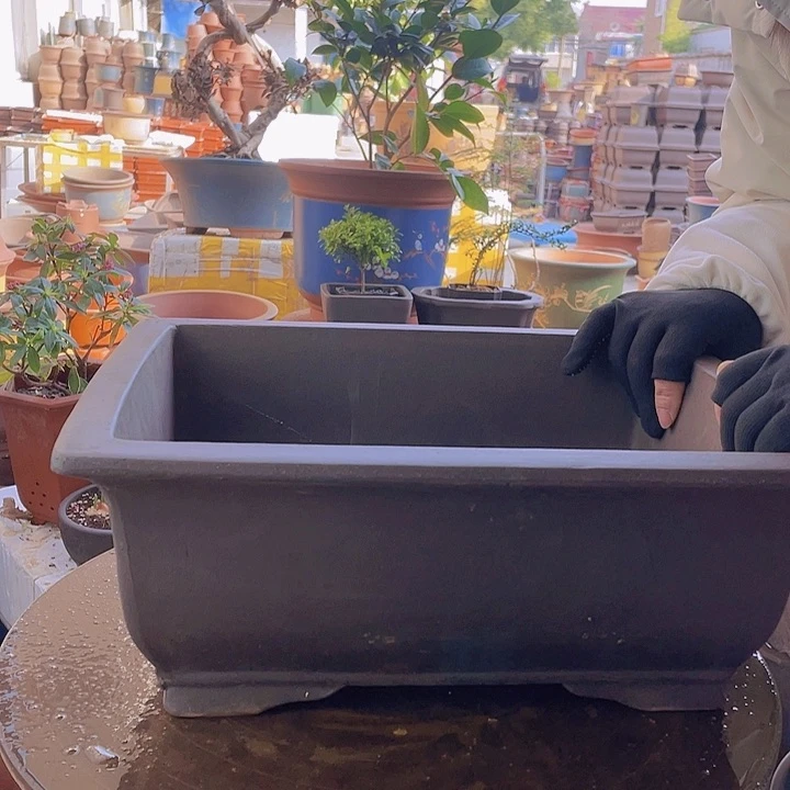 紫砂宜兴紫砂素面马槽40