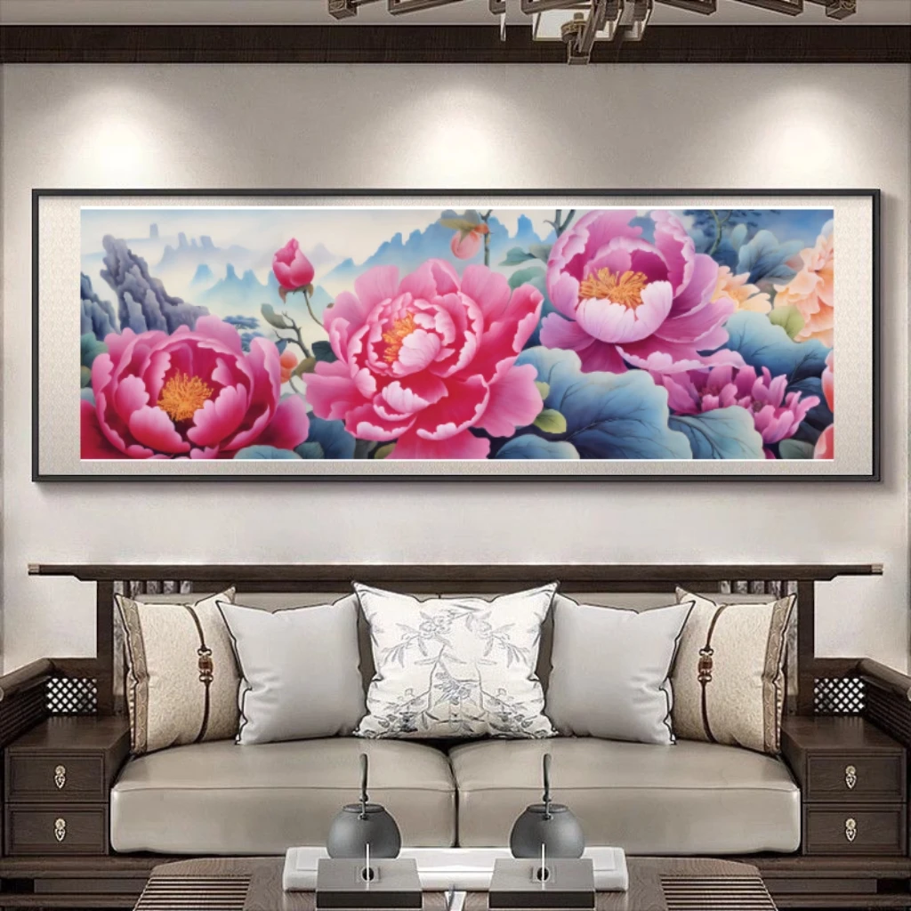 手工十字绣成品水墨丹青大格 3米 t3854