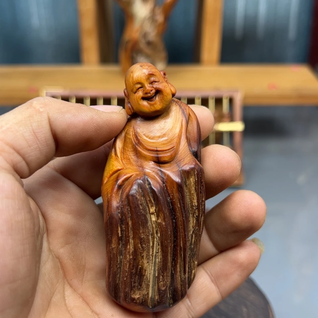 李***博木崖柏木摆件手把件