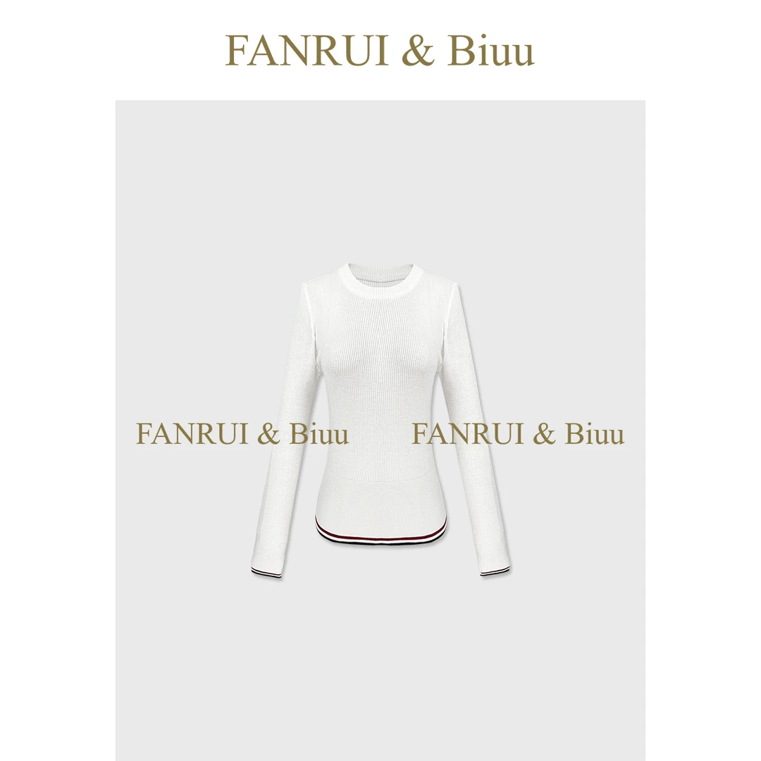 FANRUI/泛芮「贝贝biuu」羊毛+桑蚕丝减龄百搭秋款打底上衣B18561