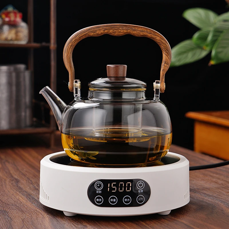 茶具家用煮茶器煮茶炉提梁壶煮茶壶保温加厚大容量玻璃茶壶蒸煮壶