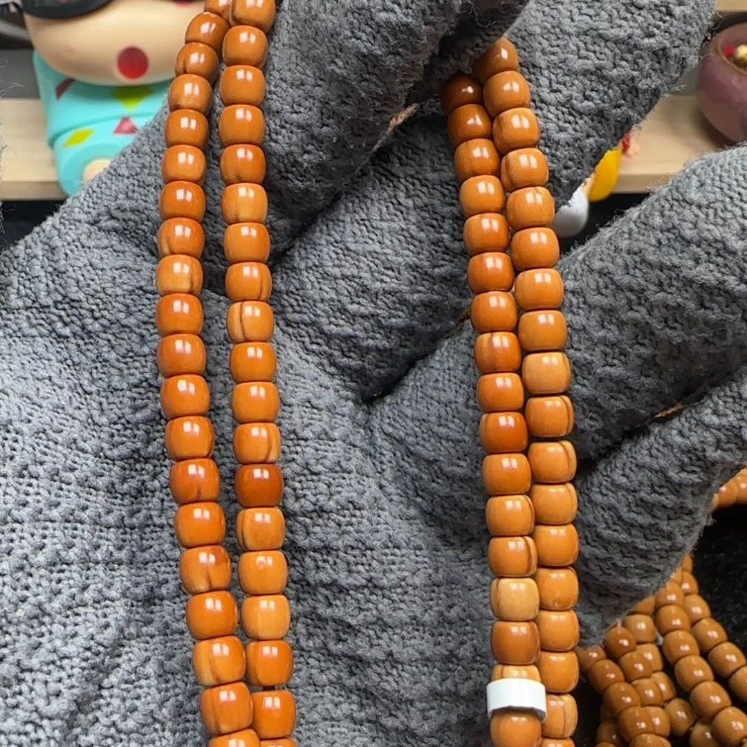 手串橄榄核老挝脖挂三花无白筋线5.7福利