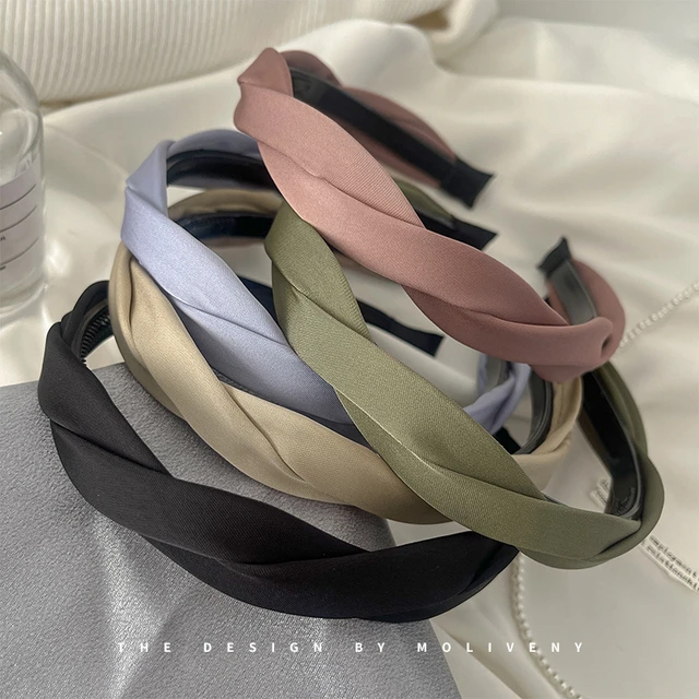 气质缎面麻花发箍女2024新款头箍洗脸专用防滑碎发压发卡发捆头饰