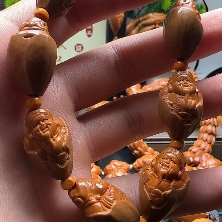 橄榄核手串/手链包衣财神