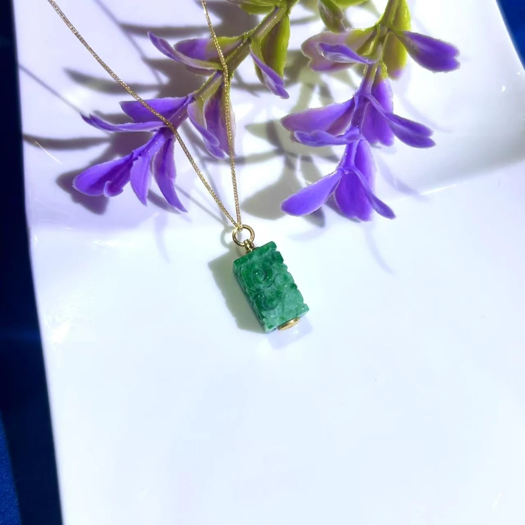 18K金翡翠吊坠-FC227