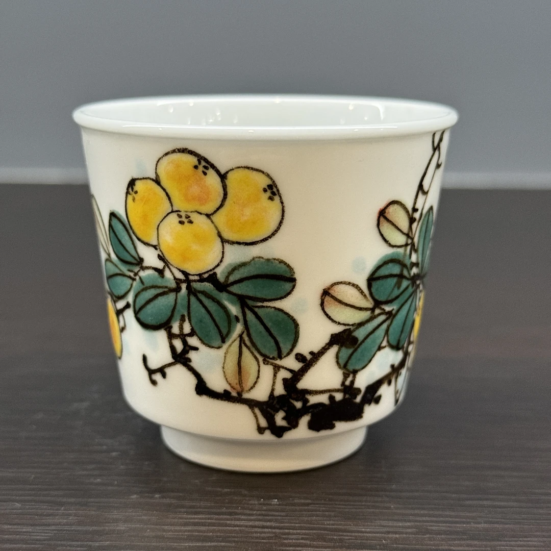 釉中彩 枇杷铃铛杯 110cc 戴李平制 TC008