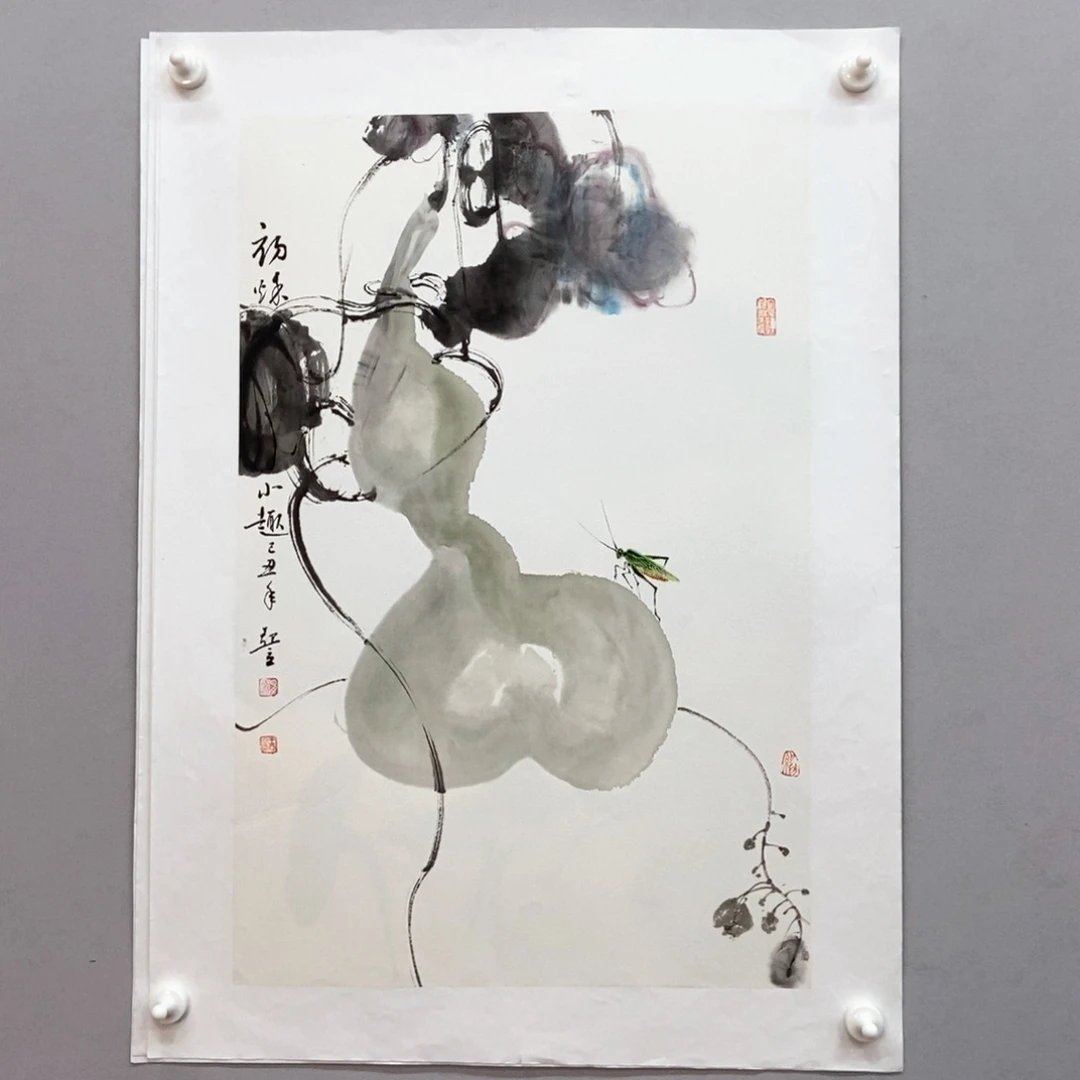 国画王亚立四尺三开真人真品