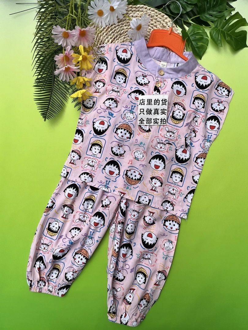 RA11山东人造棉童装店断码清仓昌乐壹号童仓绵绸上衣裤子套装裙子