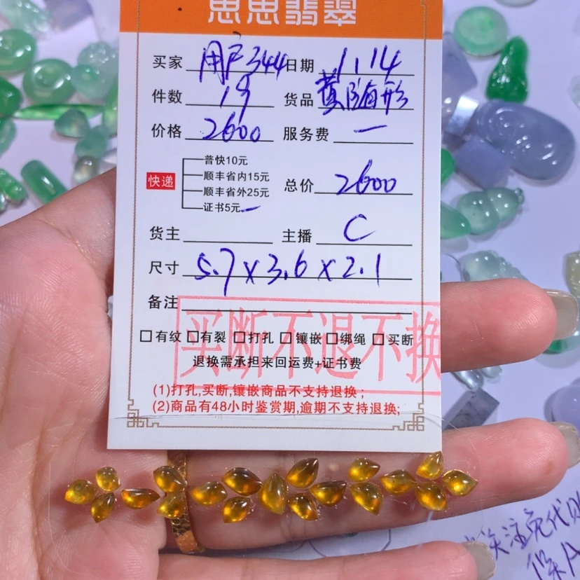 【闪购商品】翡翠颈饰未镶嵌用****5黄随行